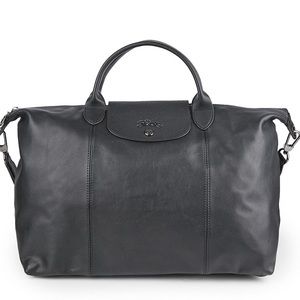 100% Longchamp LePilage Black Leather Satchel. EUC